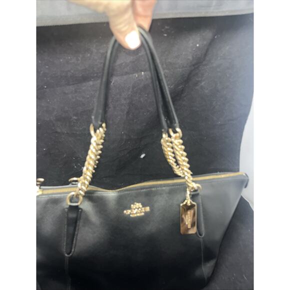 Coach AVA CROSSGRAIN 87401 Black Bag Tote Handbag EUC - Picture 5 of 15